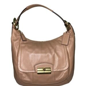 Coach Tan Leather Hobo Bag with Slouchy Silhouette